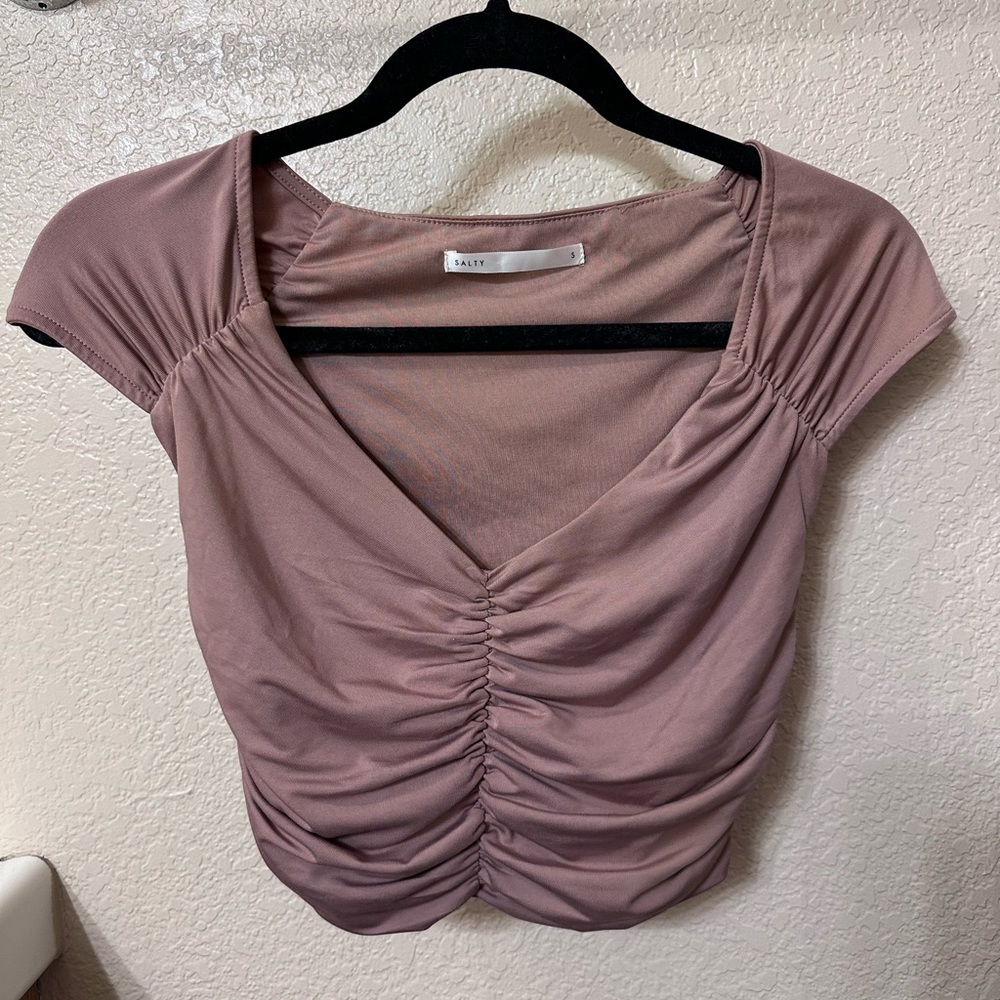 Purple synched crop top - salty